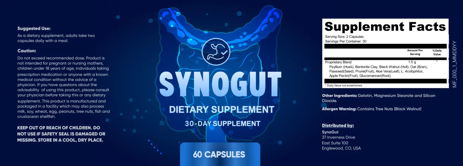 Synogut Supplement Label